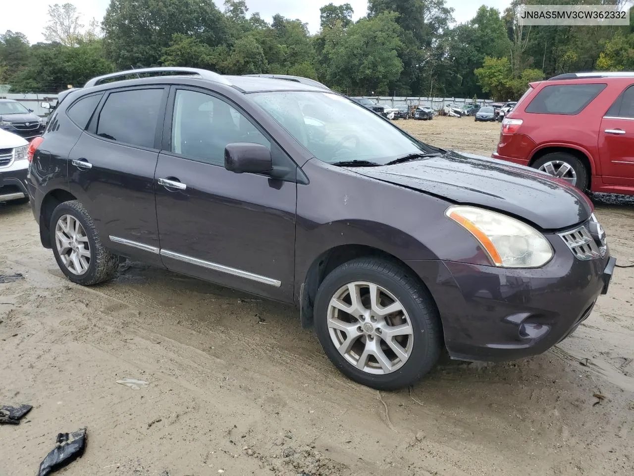 2012 Nissan Rogue S VIN: JN8AS5MV3CW362332 Lot: 71957984