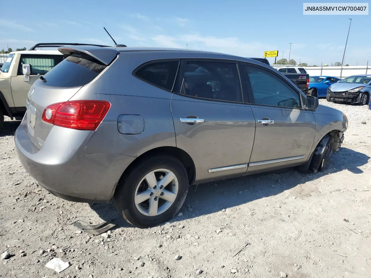 2012 Nissan Rogue S VIN: JN8AS5MV1CW700407 Lot: 72165784