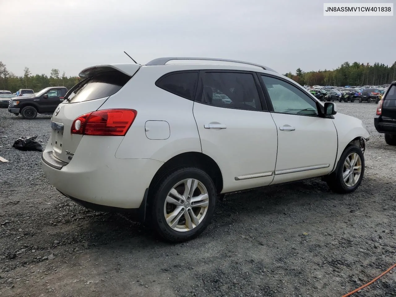 2012 Nissan Rogue S VIN: JN8AS5MV1CW401838 Lot: 72190604