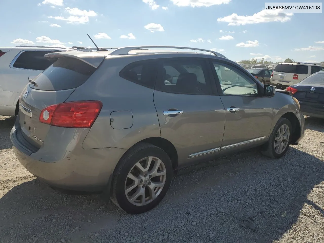 2012 Nissan Rogue S VIN: JN8AS5MV1CW415108 Lot: 72573394