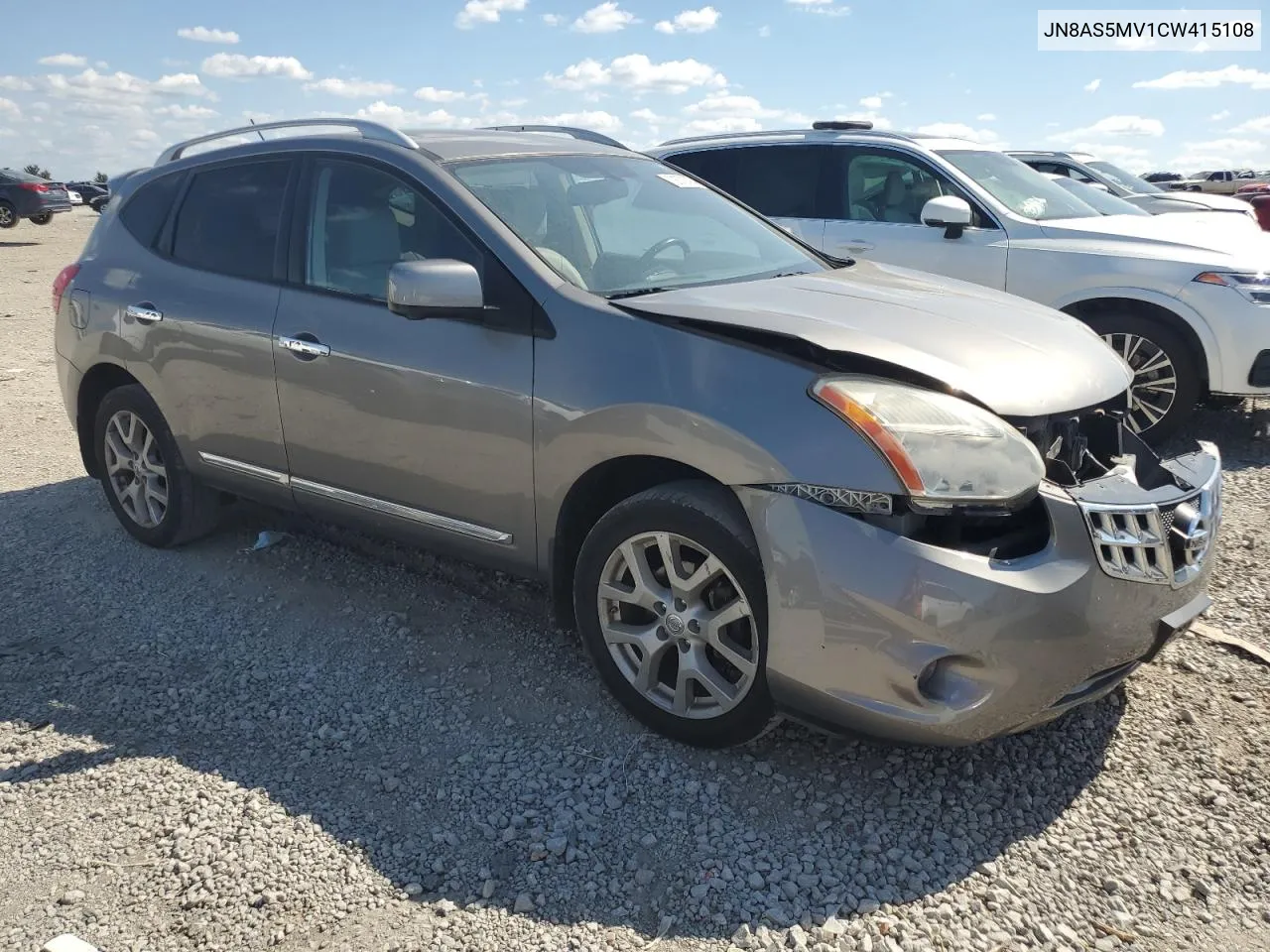 2012 Nissan Rogue S VIN: JN8AS5MV1CW415108 Lot: 72573394