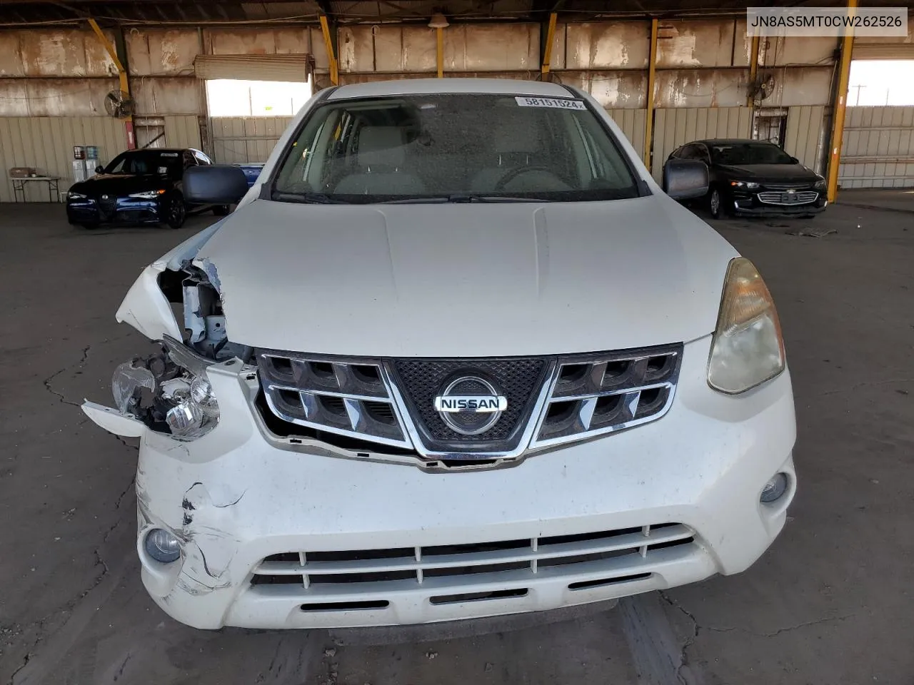 2012 Nissan Rogue S VIN: JN8AS5MT0CW262526 Lot: 72590334