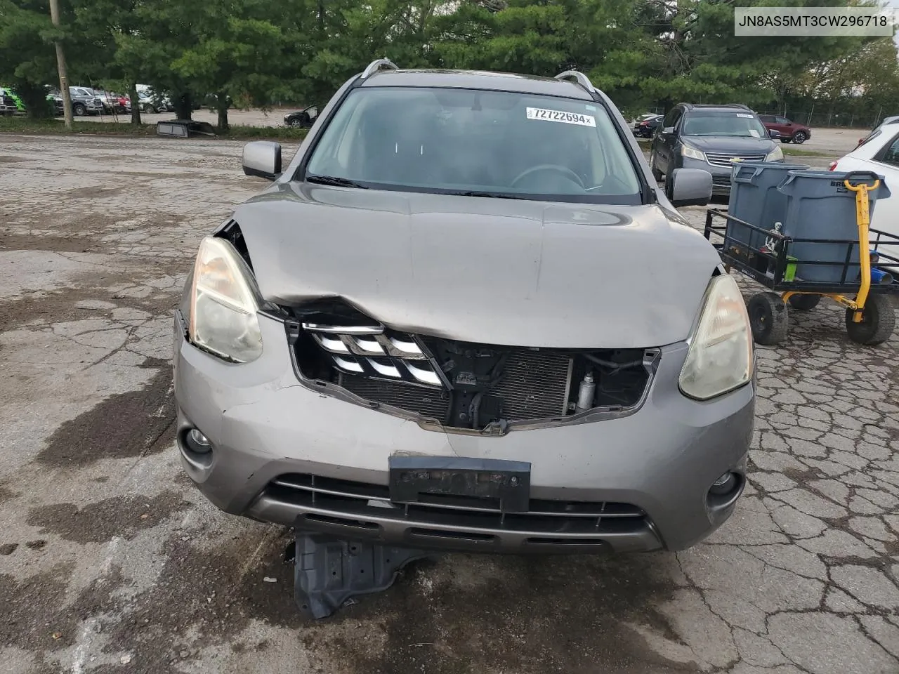 2012 Nissan Rogue S VIN: JN8AS5MT3CW296718 Lot: 72722694