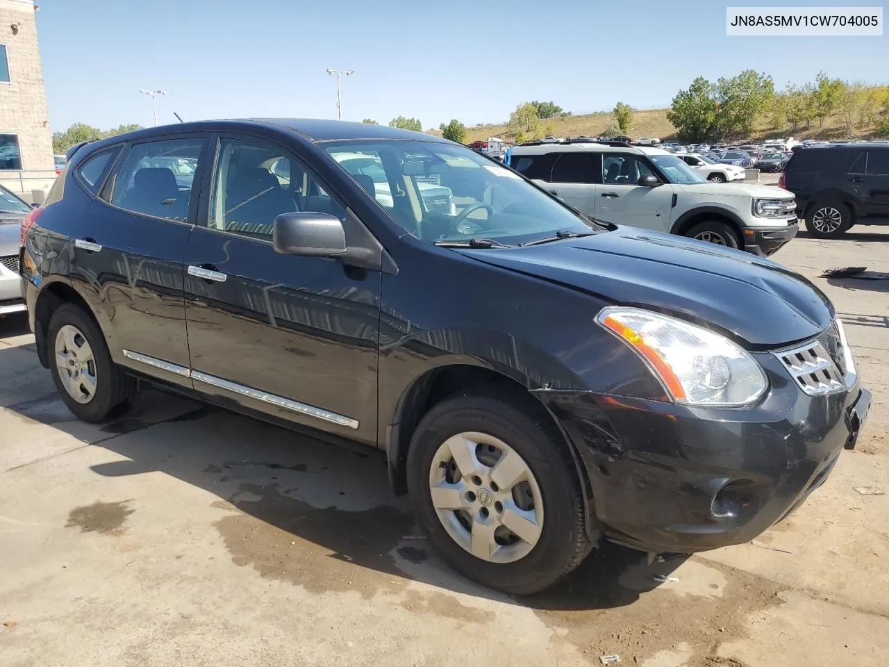 2012 Nissan Rogue S VIN: JN8AS5MV1CW704005 Lot: 72810914