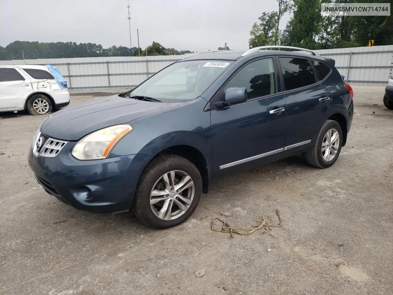 2012 Nissan Rogue S VIN: JN8AS5MV1CW714744 Lot: 72843084