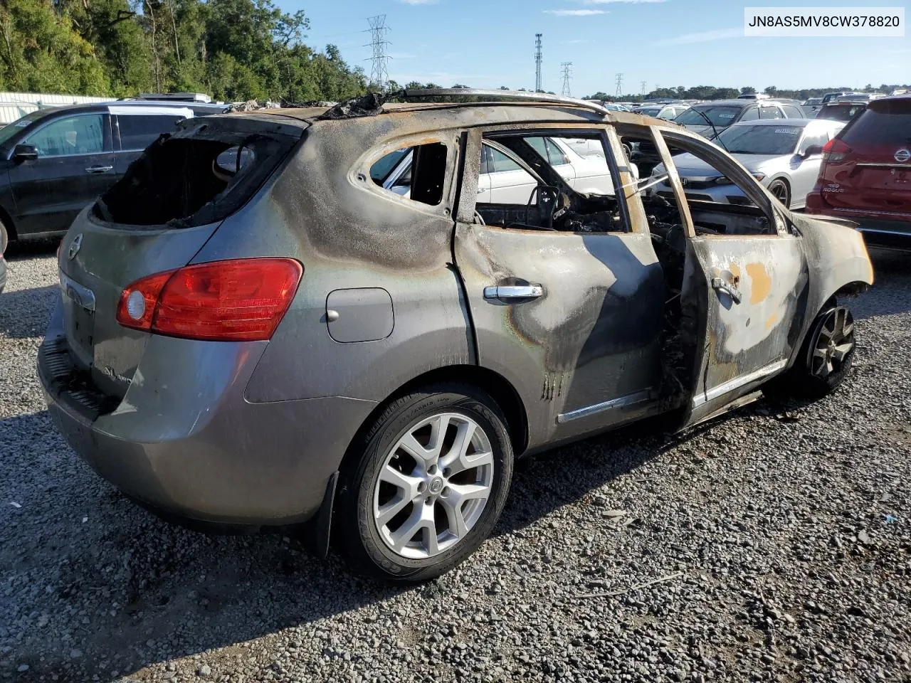 2012 Nissan Rogue S VIN: JN8AS5MV8CW378820 Lot: 73855984