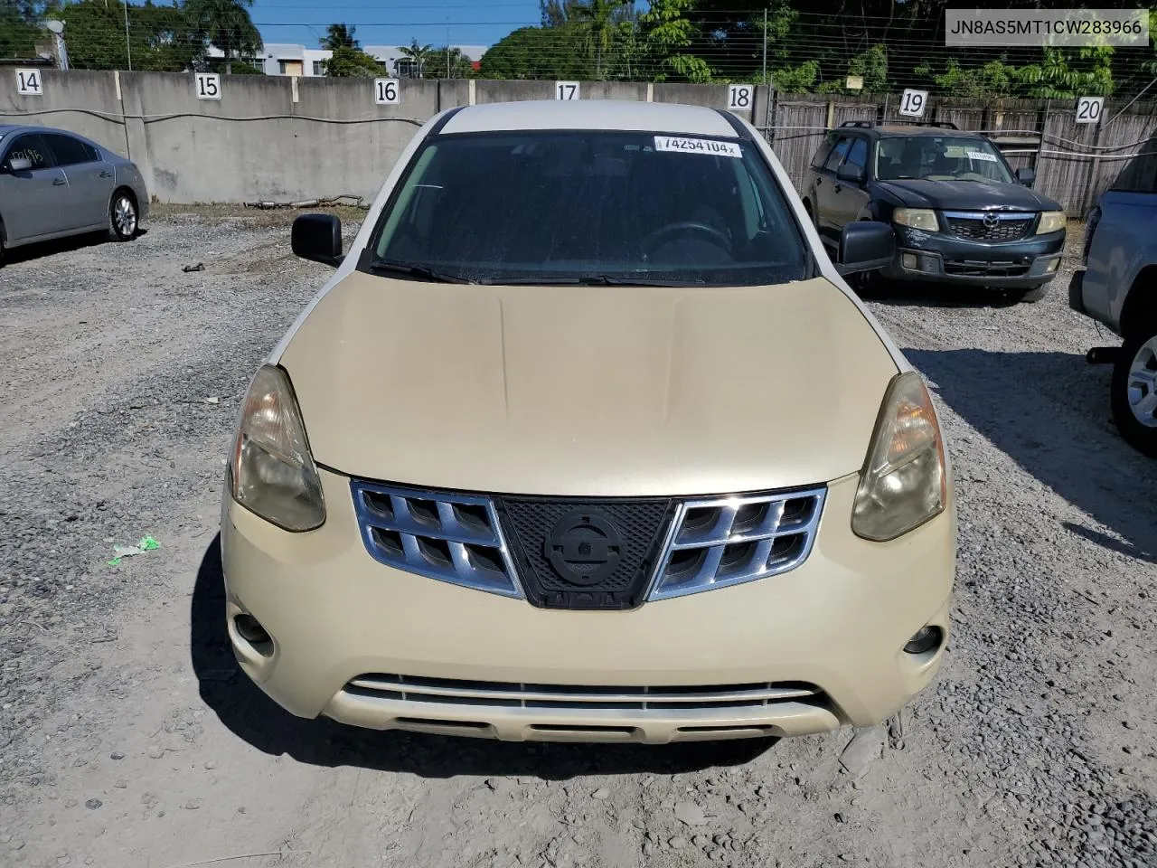 2012 Nissan Rogue S VIN: JN8AS5MT1CW283966 Lot: 74254104