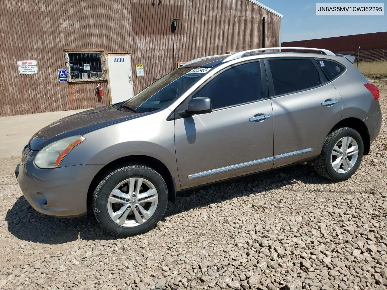 2012 Nissan Rogue S VIN: JN8AS5MV1CW362295 Lot: 74314323