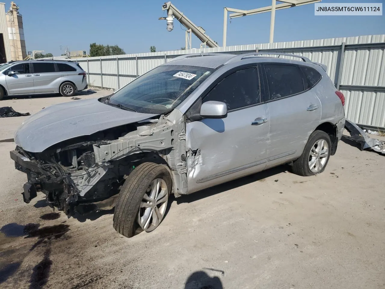 2012 Nissan Rogue S VIN: JN8AS5MT6CW611124 Lot: 74547924