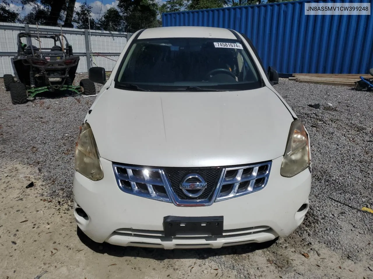 2012 Nissan Rogue S VIN: JN8AS5MV1CW399248 Lot: 74581674