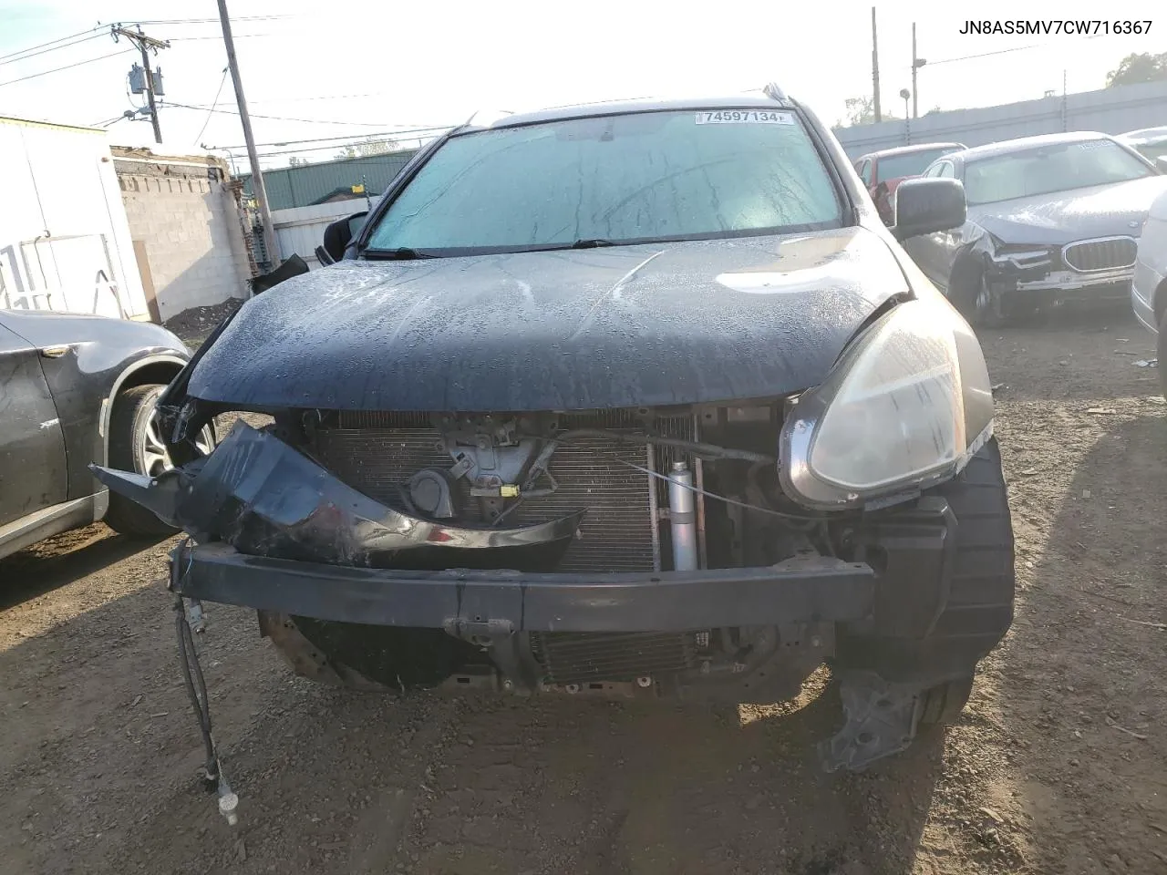 2012 Nissan Rogue S VIN: JN8AS5MV7CW716367 Lot: 74597134