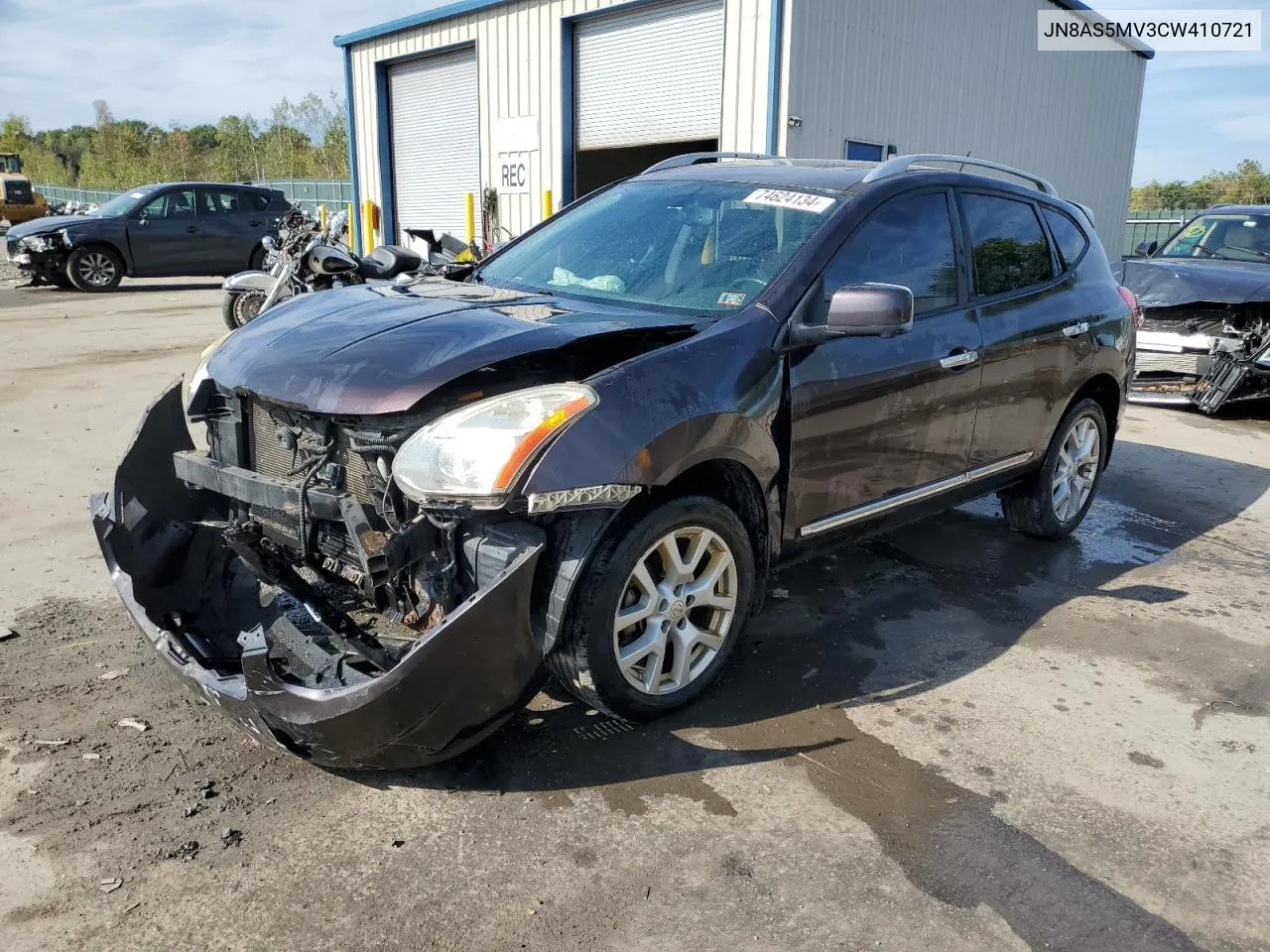 2012 Nissan Rogue S VIN: JN8AS5MV3CW410721 Lot: 74624134