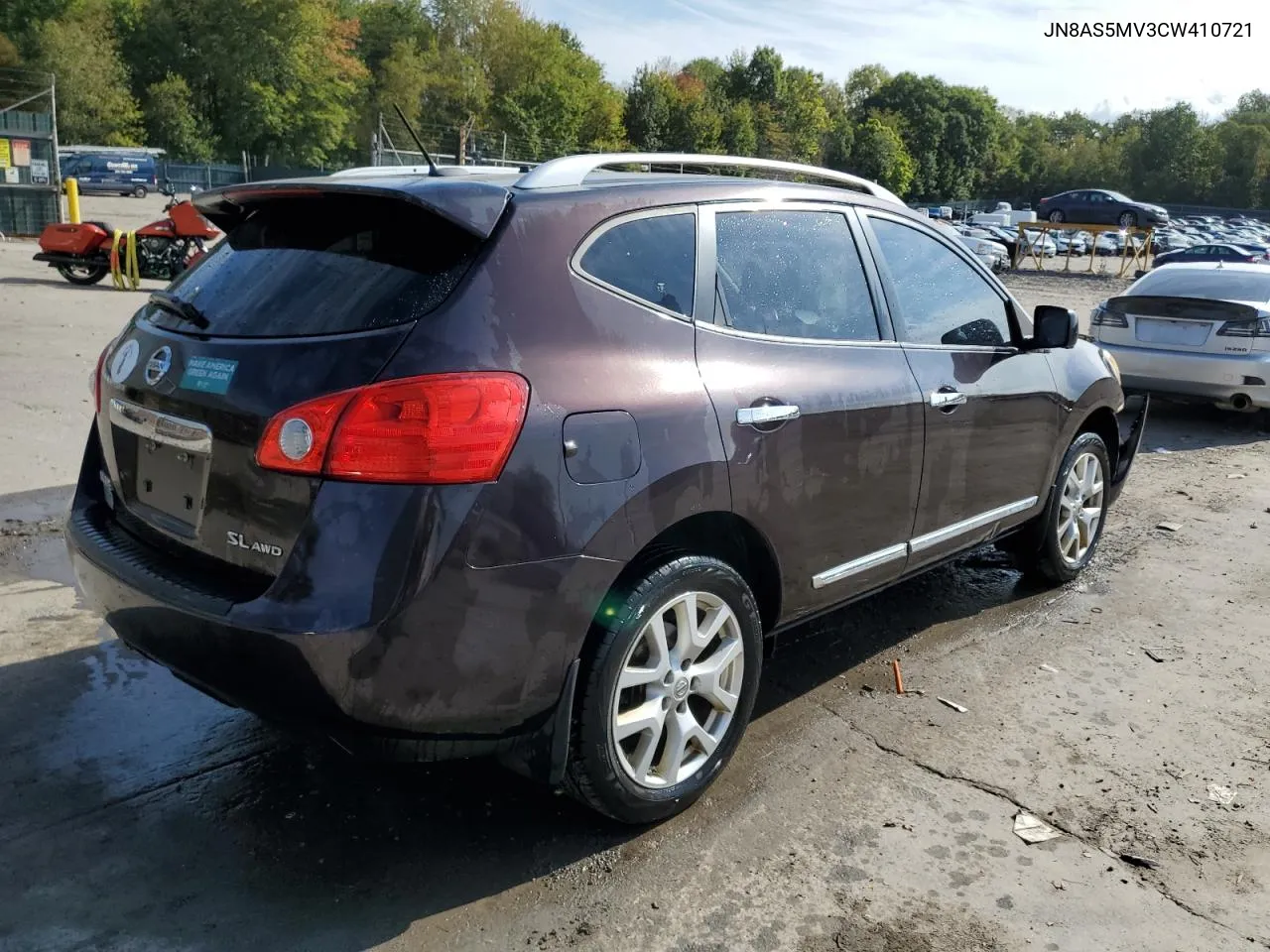 2012 Nissan Rogue S VIN: JN8AS5MV3CW410721 Lot: 74624134