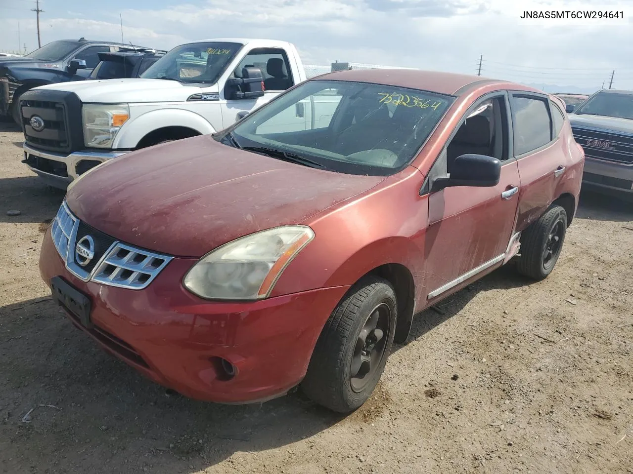 2012 Nissan Rogue S VIN: JN8AS5MT6CW294641 Lot: 75223564