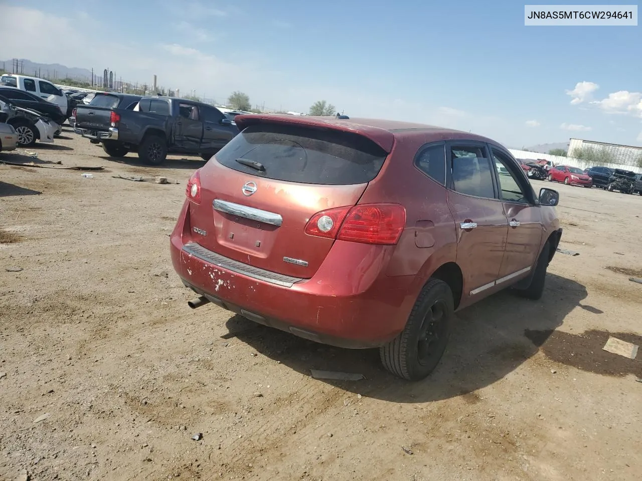 2012 Nissan Rogue S VIN: JN8AS5MT6CW294641 Lot: 75223564