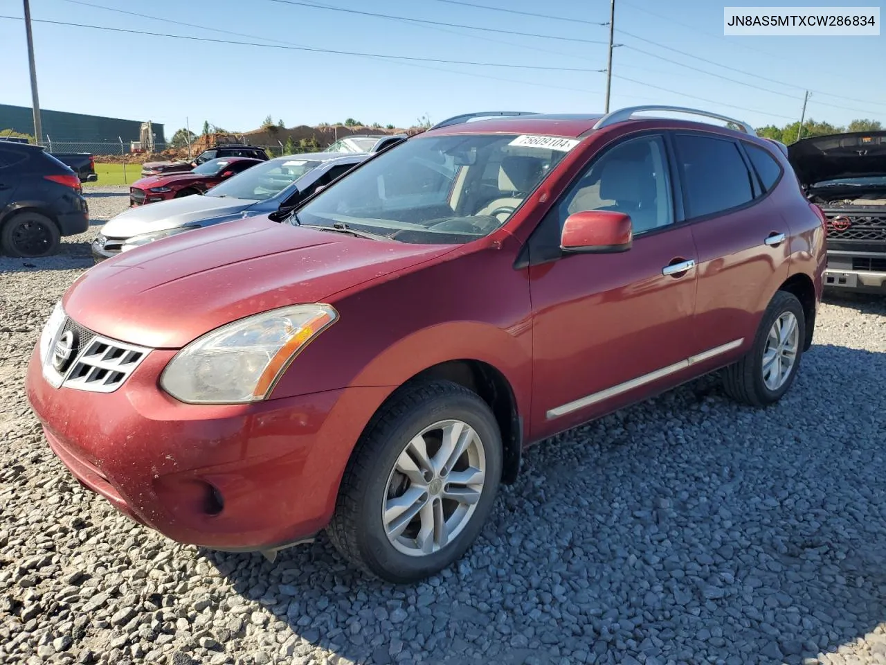 2012 Nissan Rogue S VIN: JN8AS5MTXCW286834 Lot: 75609104