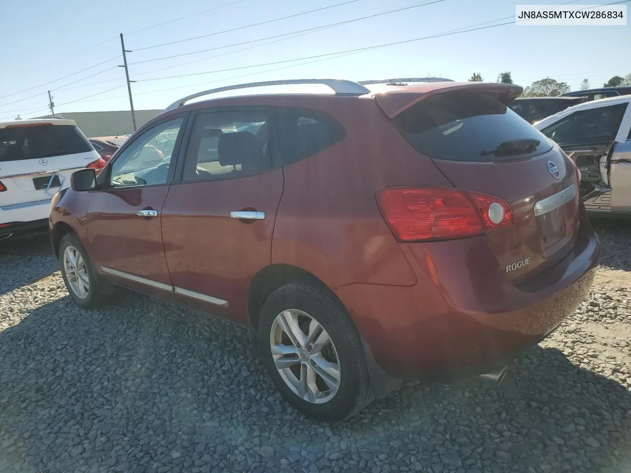 2012 Nissan Rogue S VIN: JN8AS5MTXCW286834 Lot: 75609104