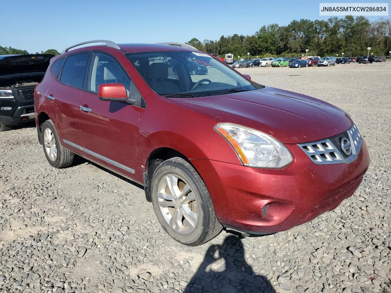 2012 Nissan Rogue S VIN: JN8AS5MTXCW286834 Lot: 75609104