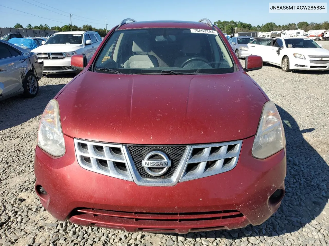 2012 Nissan Rogue S VIN: JN8AS5MTXCW286834 Lot: 75609104