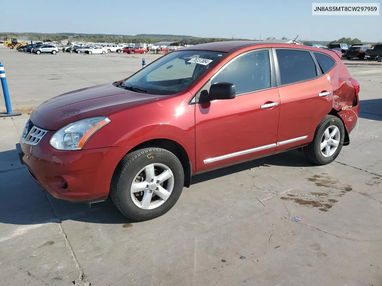 2012 Nissan Rogue S VIN: JN8AS5MT8CW297959 Lot: 76137884