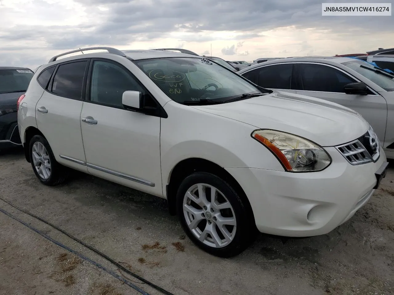 2012 Nissan Rogue S VIN: JN8AS5MV1CW416274 Lot: 76235594