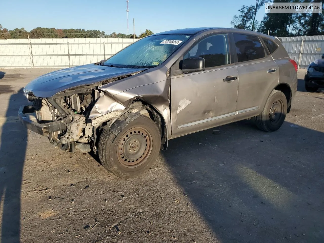 2012 Nissan Rogue S VIN: JN8AS5MT1CW604145 Lot: 77046454