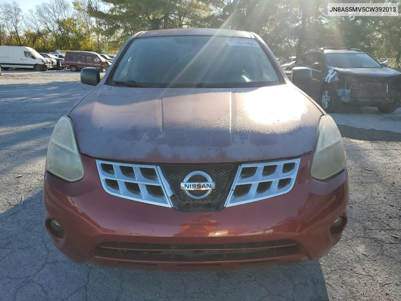 2012 Nissan Rogue S VIN: JN8AS5MV5CW392013 Lot: 77209444