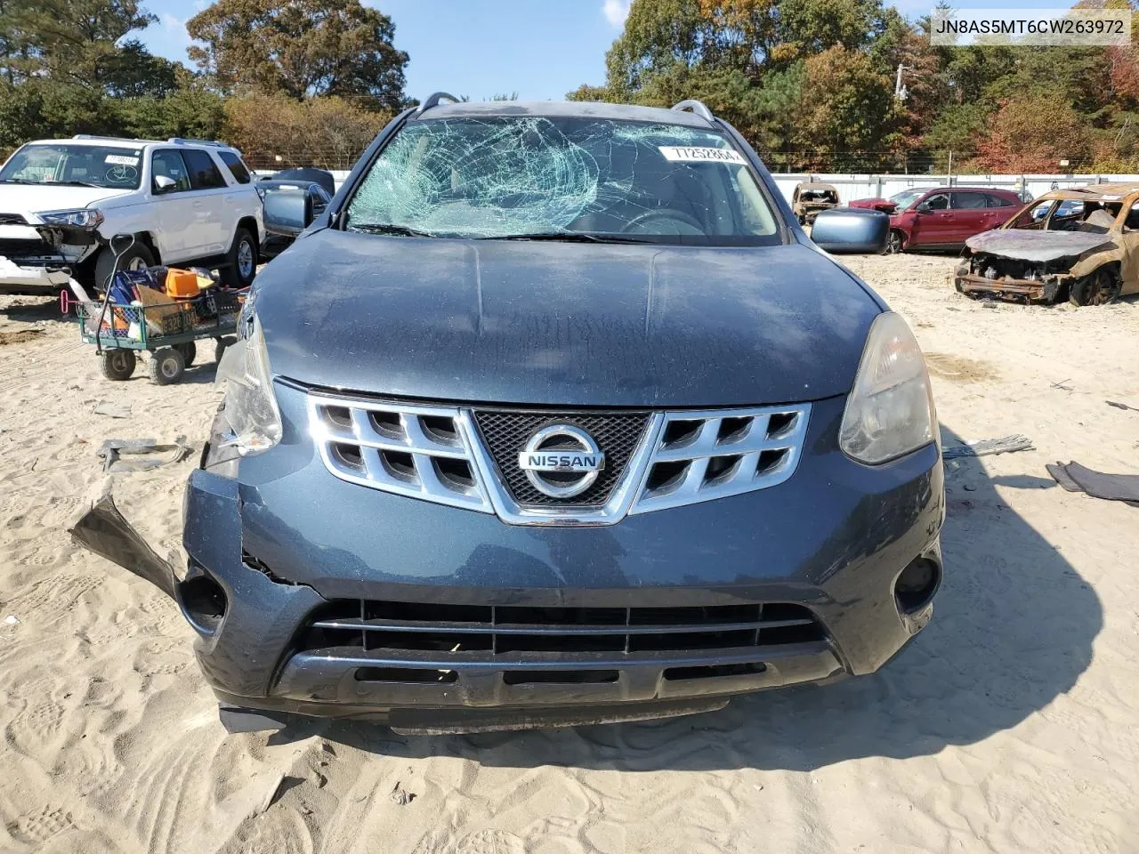 2012 Nissan Rogue S VIN: JN8AS5MT6CW263972 Lot: 77252864