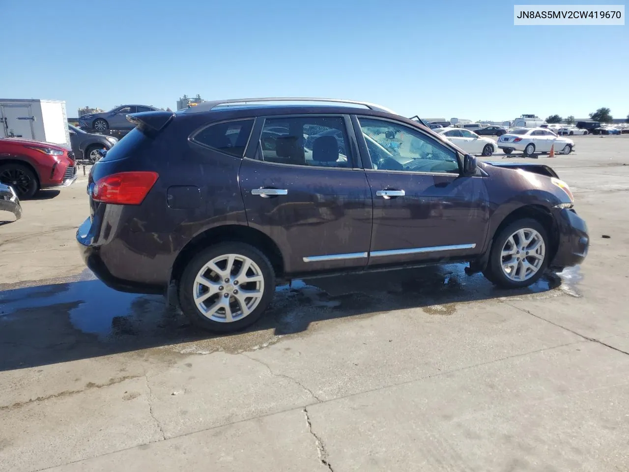 2012 Nissan Rogue S VIN: JN8AS5MV2CW419670 Lot: 77256254