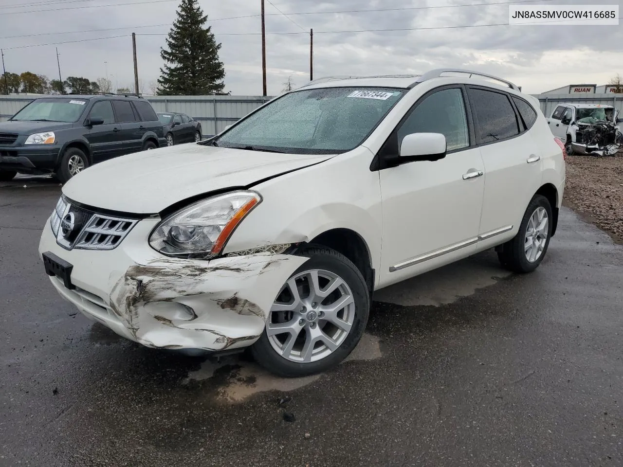 2012 Nissan Rogue S VIN: JN8AS5MV0CW416685 Lot: 77667344