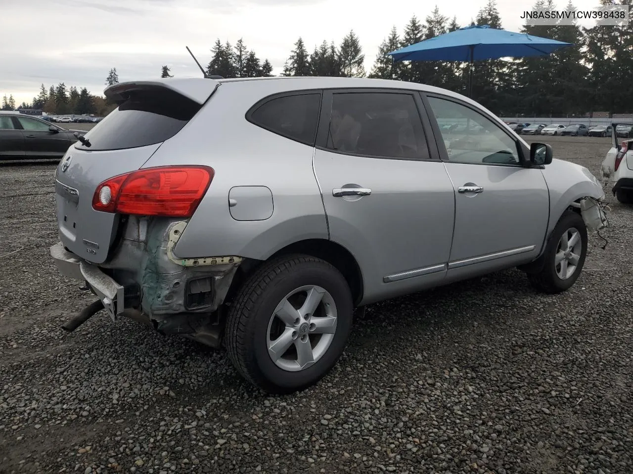 2012 Nissan Rogue S VIN: JN8AS5MV1CW398438 Lot: 77907534