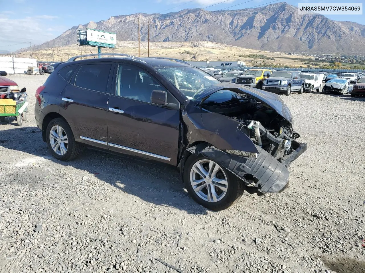 2012 Nissan Rogue S VIN: JN8AS5MV7CW354069 Lot: 78309264