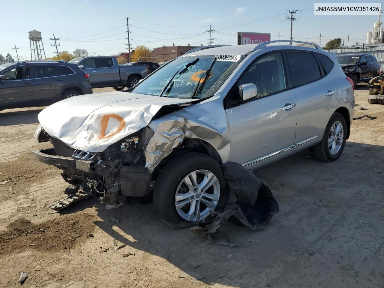 2012 Nissan Rogue S VIN: JN8AS5MV1CW351426 Lot: 78485284