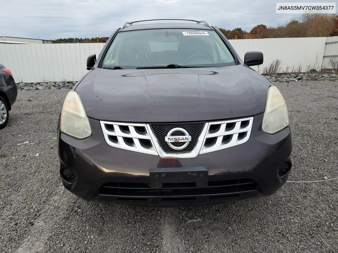 2012 Nissan Rogue S VIN: JN8AS5MV7CW354377 Lot: 78608644