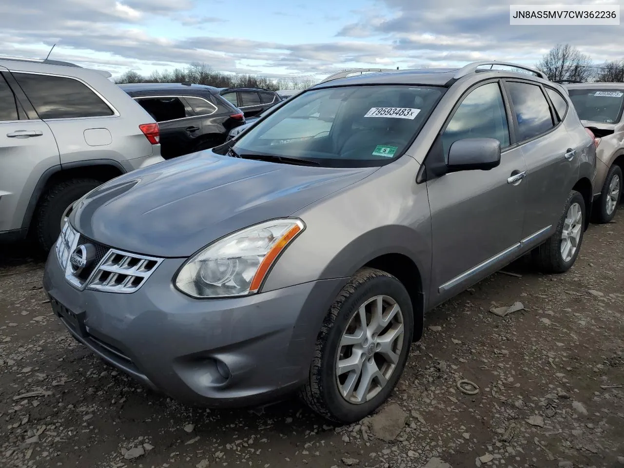 2012 Nissan Rogue S VIN: JN8AS5MV7CW362236 Lot: 79593483