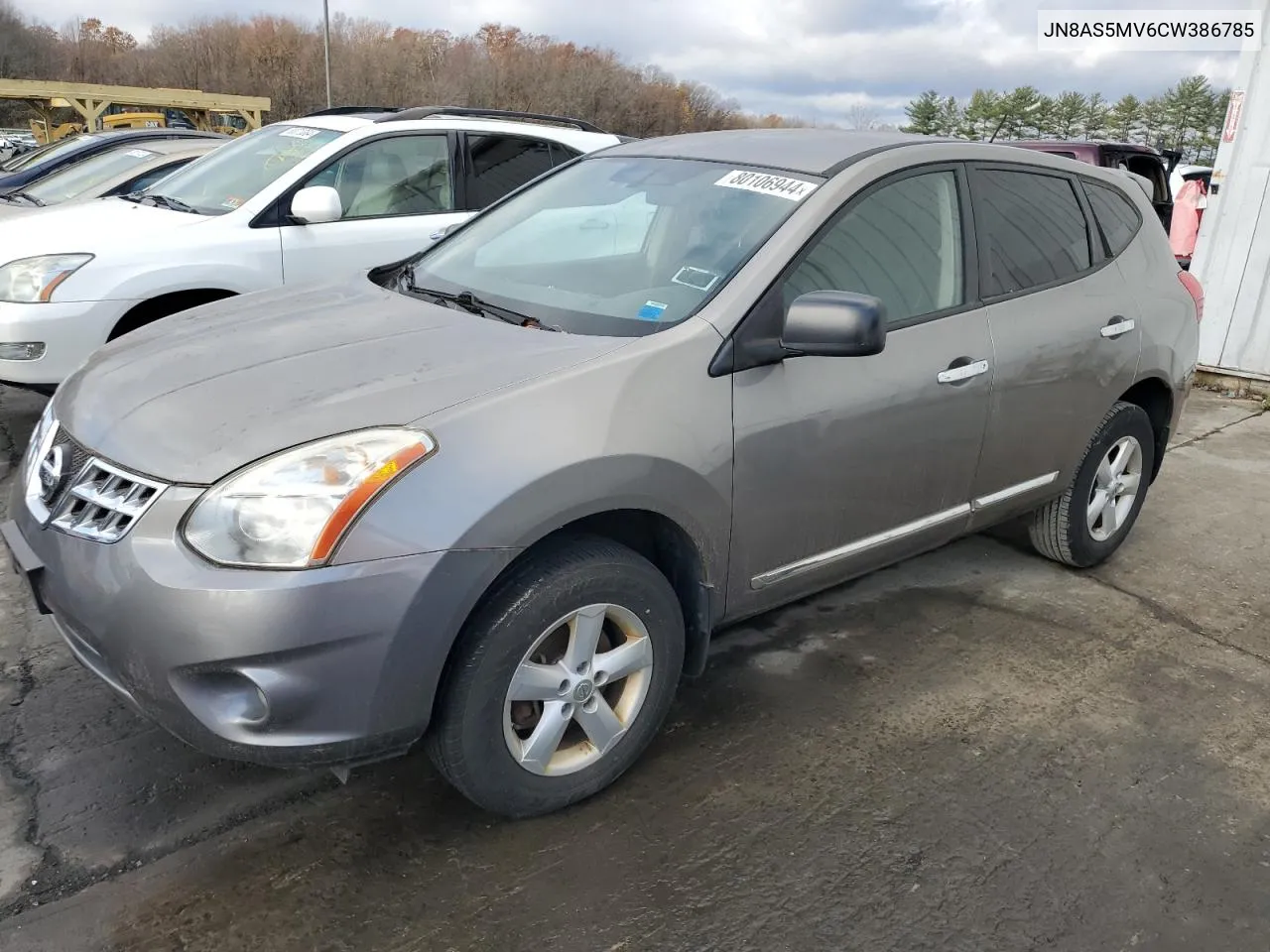 2012 Nissan Rogue S VIN: JN8AS5MV6CW386785 Lot: 80106944