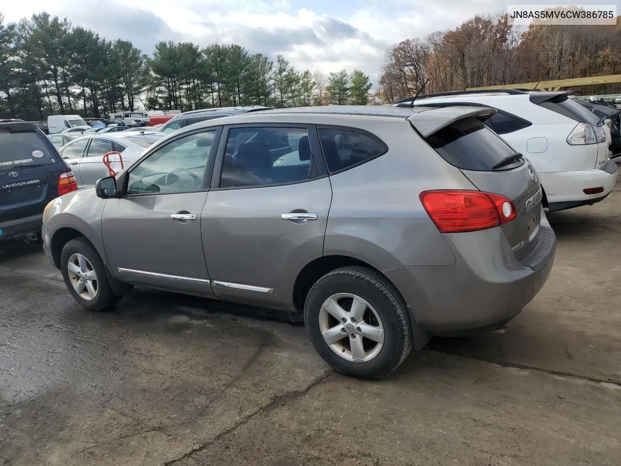 2012 Nissan Rogue S VIN: JN8AS5MV6CW386785 Lot: 80106944