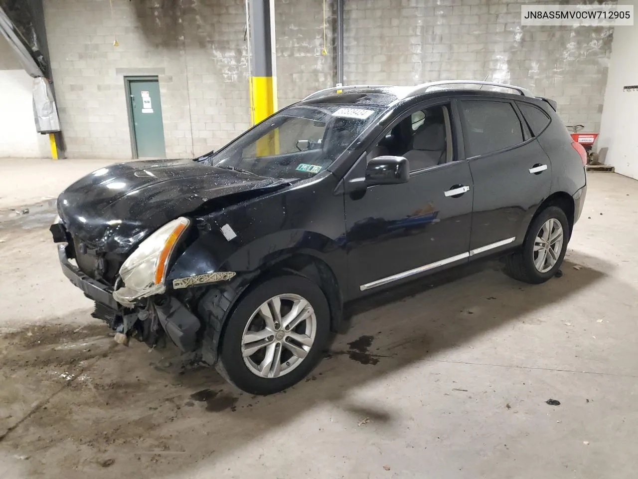 2012 Nissan Rogue S VIN: JN8AS5MV0CW712905 Lot: 80839434