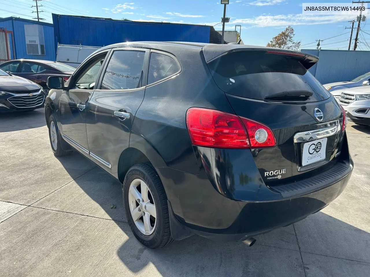 2012 Nissan Rogue S VIN: JN8AS5MT8CW614493 Lot: 81100994