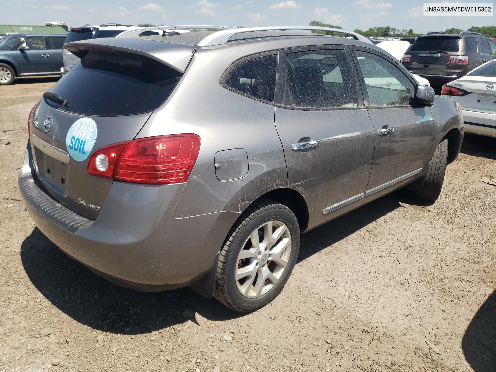 2013 Nissan Rogue S VIN: JN8AS5MV5DW615362 Lot: 54857774