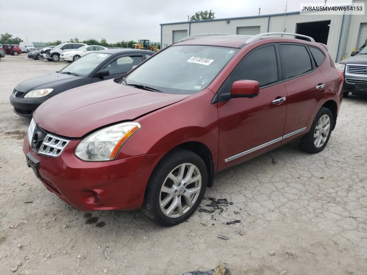 2013 Nissan Rogue S VIN: JN8AS5MV4DW654153 Lot: 55138194