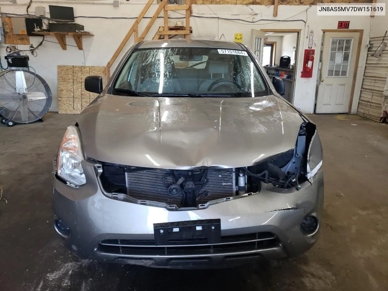 JN8AS5MV7DW151619 2013 Nissan Rogue S