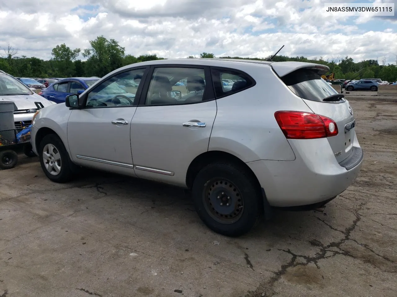 2013 Nissan Rogue S VIN: JN8AS5MV3DW651115 Lot: 61140894