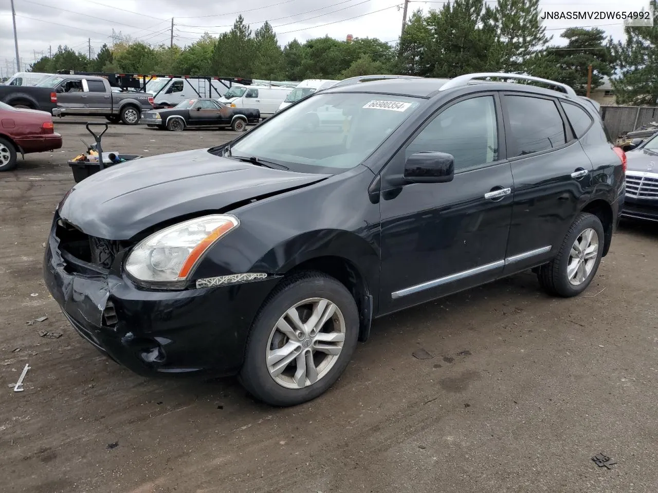 2013 Nissan Rogue S VIN: JN8AS5MV2DW654992 Lot: 66980354