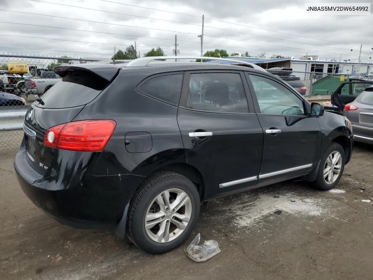 2013 Nissan Rogue S VIN: JN8AS5MV2DW654992 Lot: 66980354