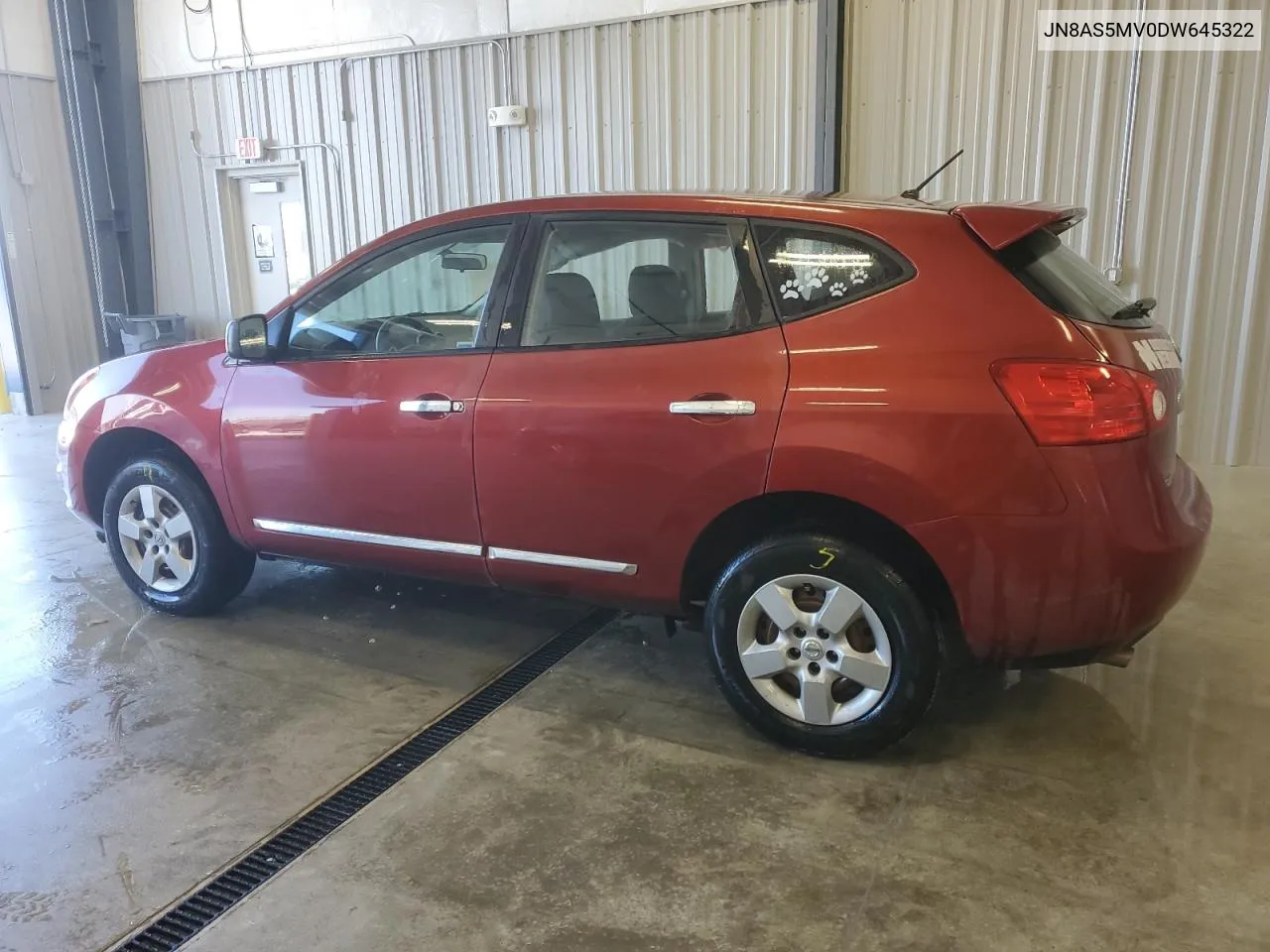 2013 Nissan Rogue S VIN: JN8AS5MV0DW645322 Lot: 67079604