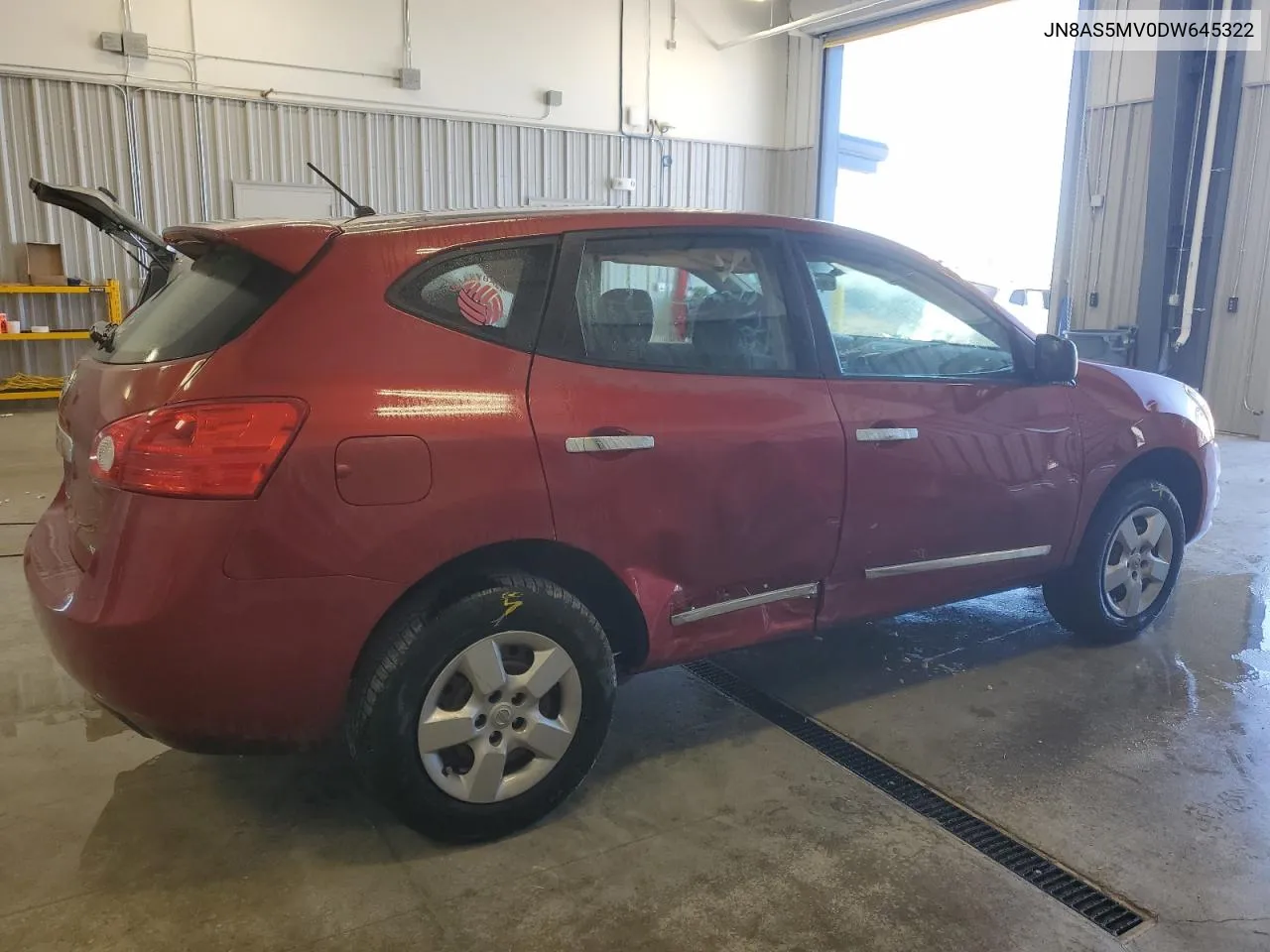 2013 Nissan Rogue S VIN: JN8AS5MV0DW645322 Lot: 67079604