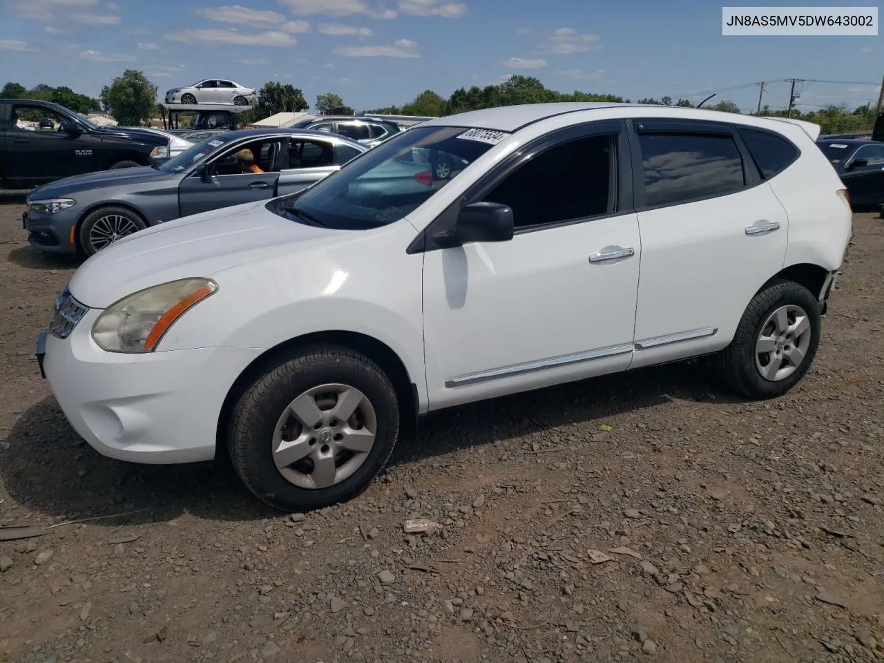 JN8AS5MV5DW643002 2013 Nissan Rogue S