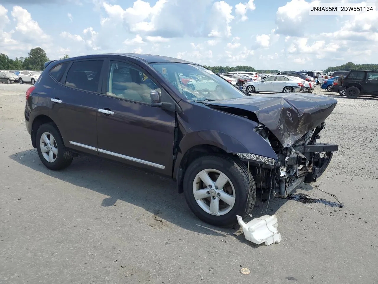 2013 Nissan Rogue S VIN: JN8AS5MT2DW551134 Lot: 68372814