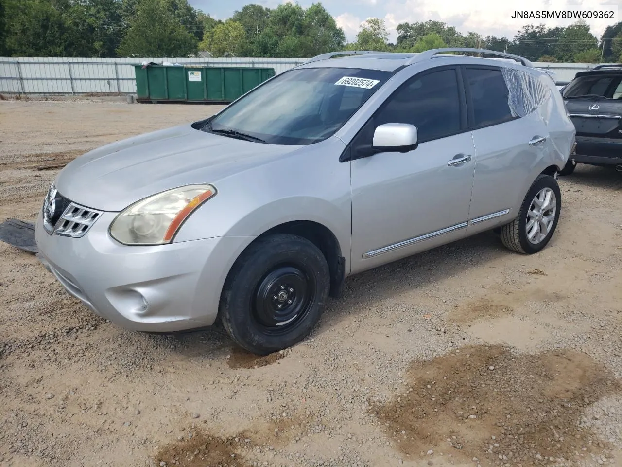 2013 Nissan Rogue S VIN: JN8AS5MV8DW609362 Lot: 69202574